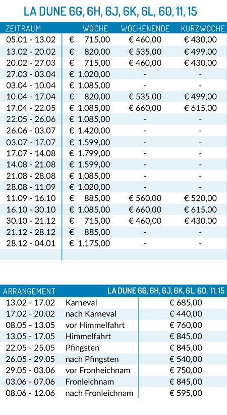 Preisliste 2026