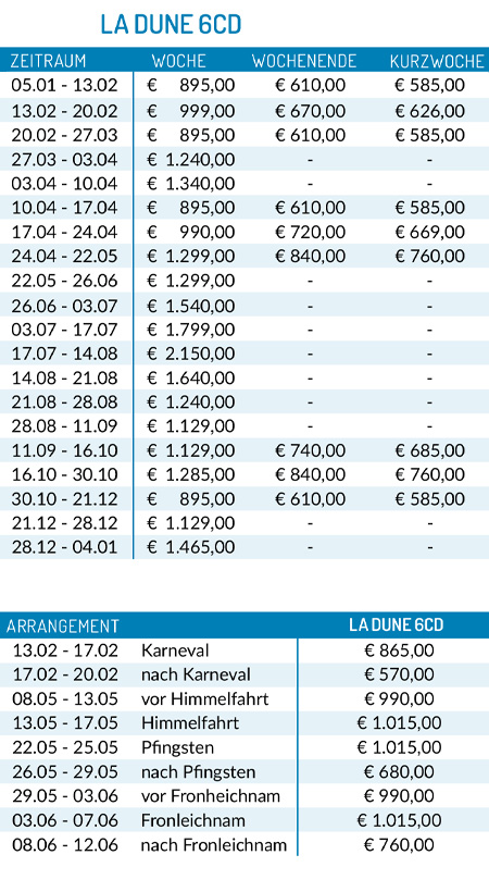 Preisliste 2026