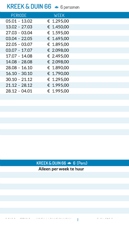 Preisliste 2026