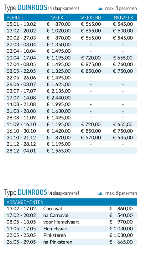 pricelist 2026