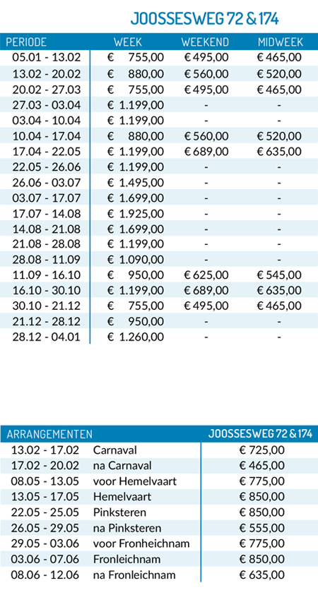 pricelist 2026