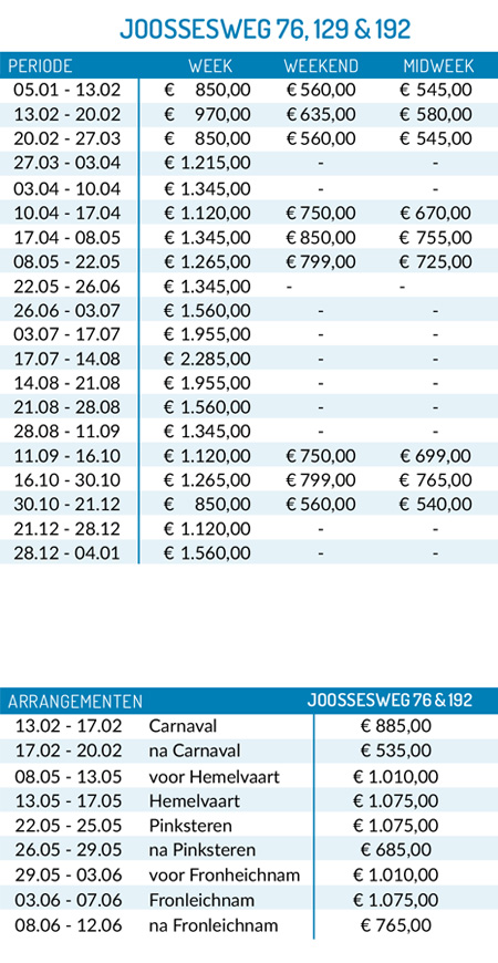 pricelist 2026