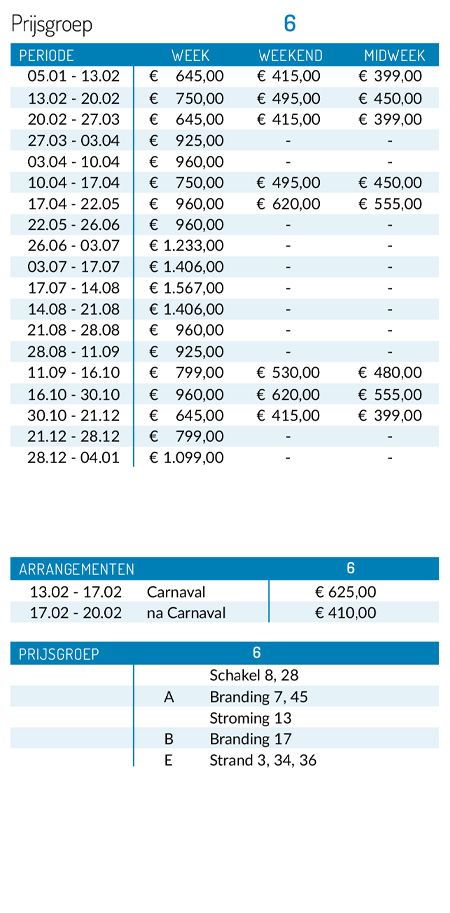 pricelist 2026