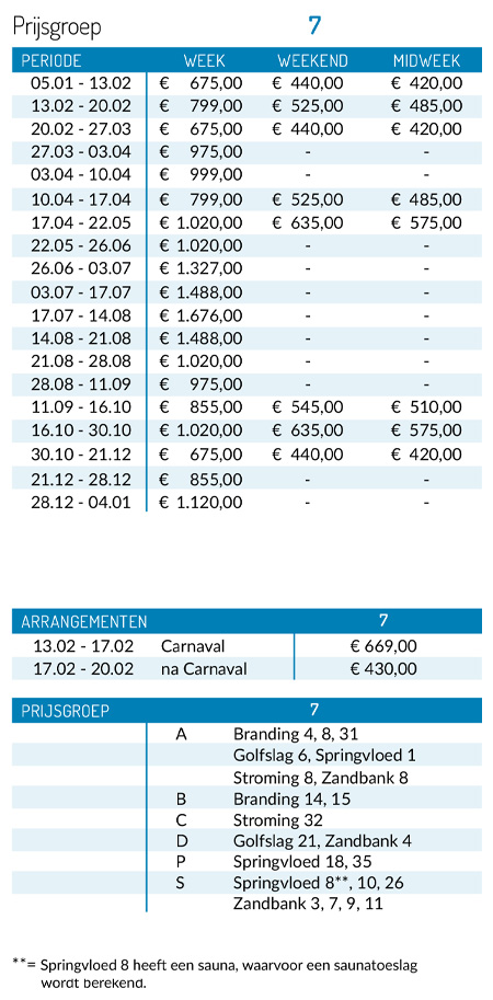 pricelist 2026