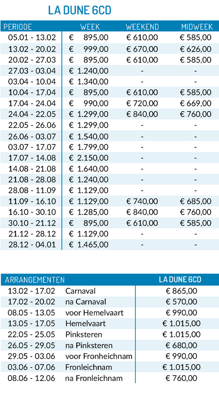pricelist 2026