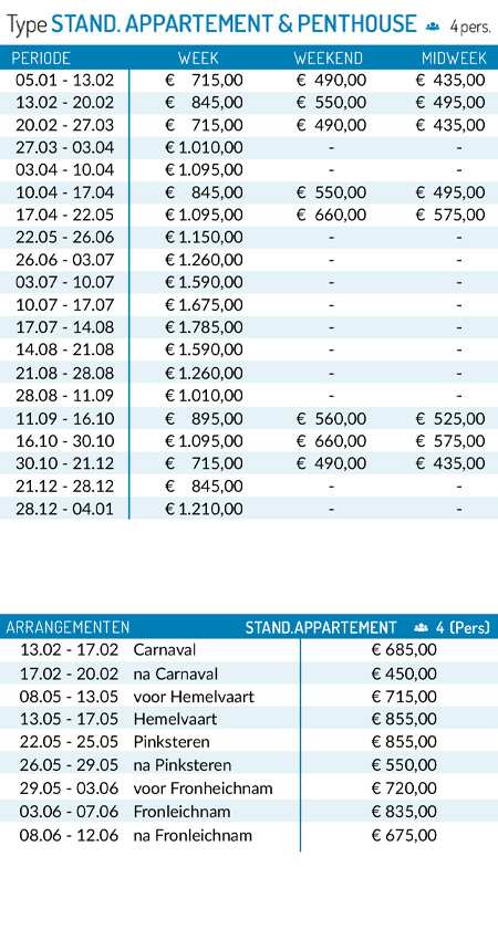 pricelist 2026