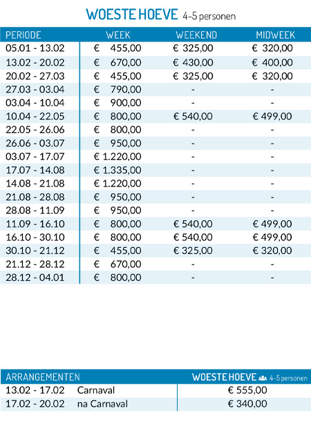 pricelist 2026