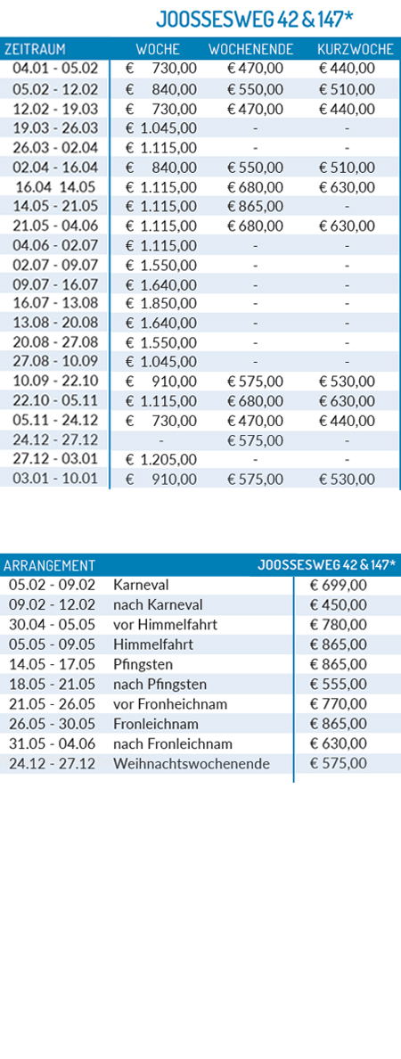 Preisliste 2027