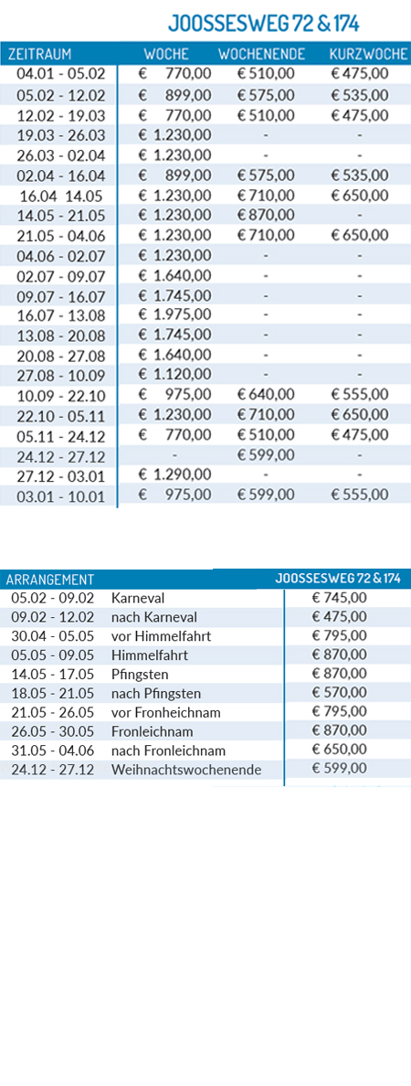 Preisliste 2027