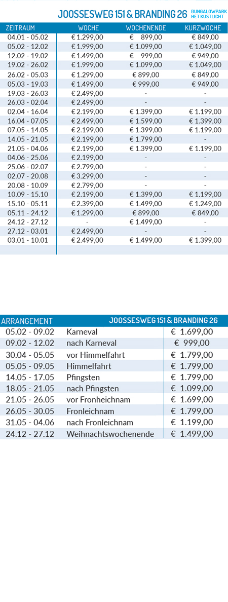 Preisliste 2027