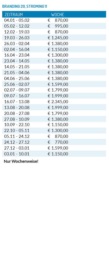 Preisliste 2027