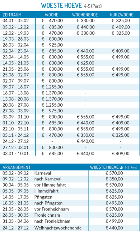 Preisliste 2027