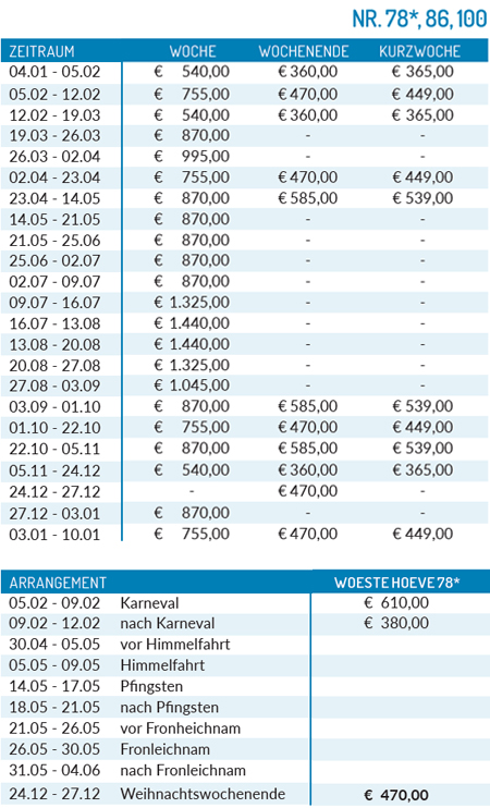 Preisliste 2027
