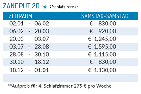 Preisliste 2027