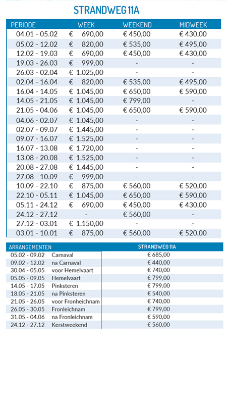 Prijslijst 2027