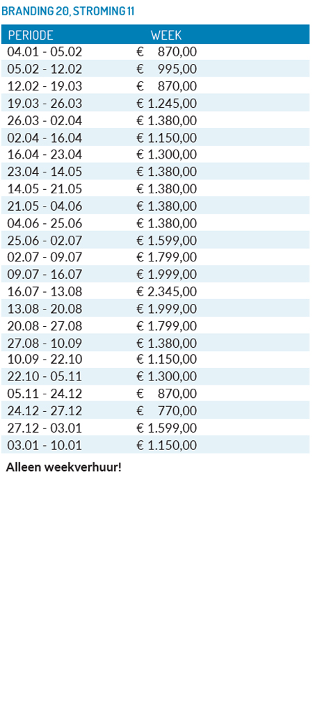 Prijslijst 2027